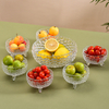 Fancy Crystal Glass Fruits and Candies Round Tray Christmas Gifts