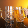 KDG Supplier 600ml Large Beer Glasses Crystal Drinking Cups with Handle