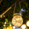 Christmas Decoration Round Ball LED Crack Solar Garden Light 