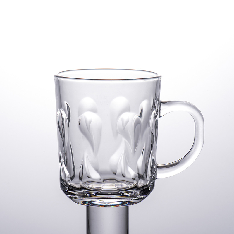 Customized 8oz Glass Water Beverage Milk Coffee Mugs Wholesale